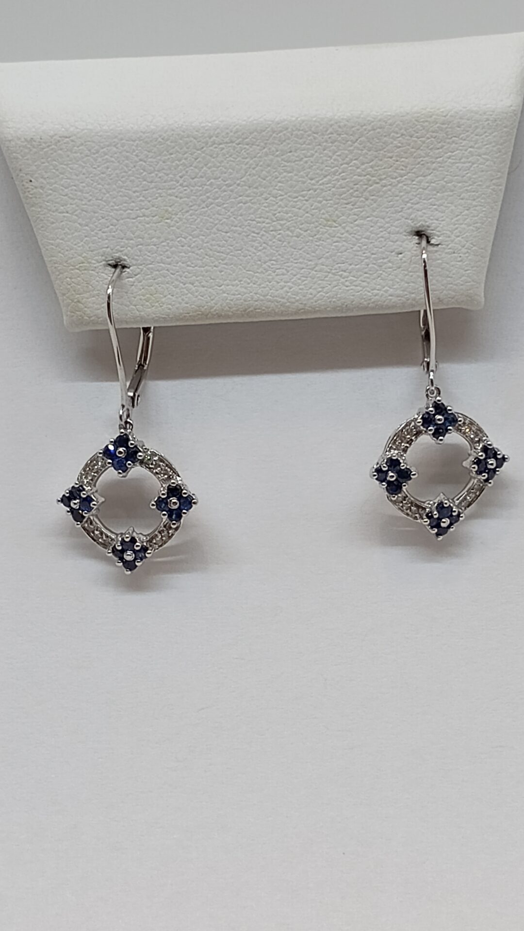 Sapphire & Diamond Dangle Earrings