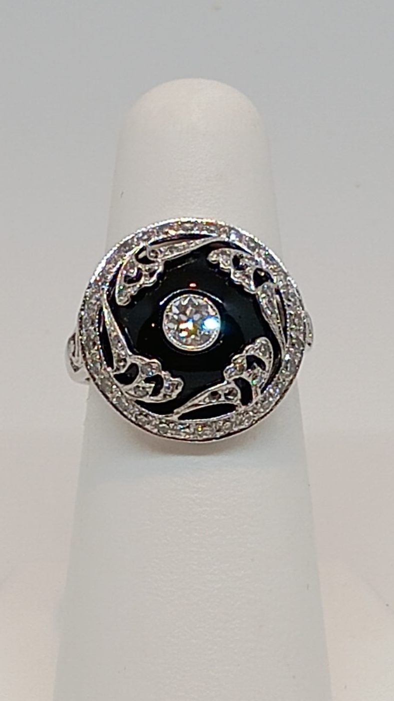 Onyx Diamond Scrolls